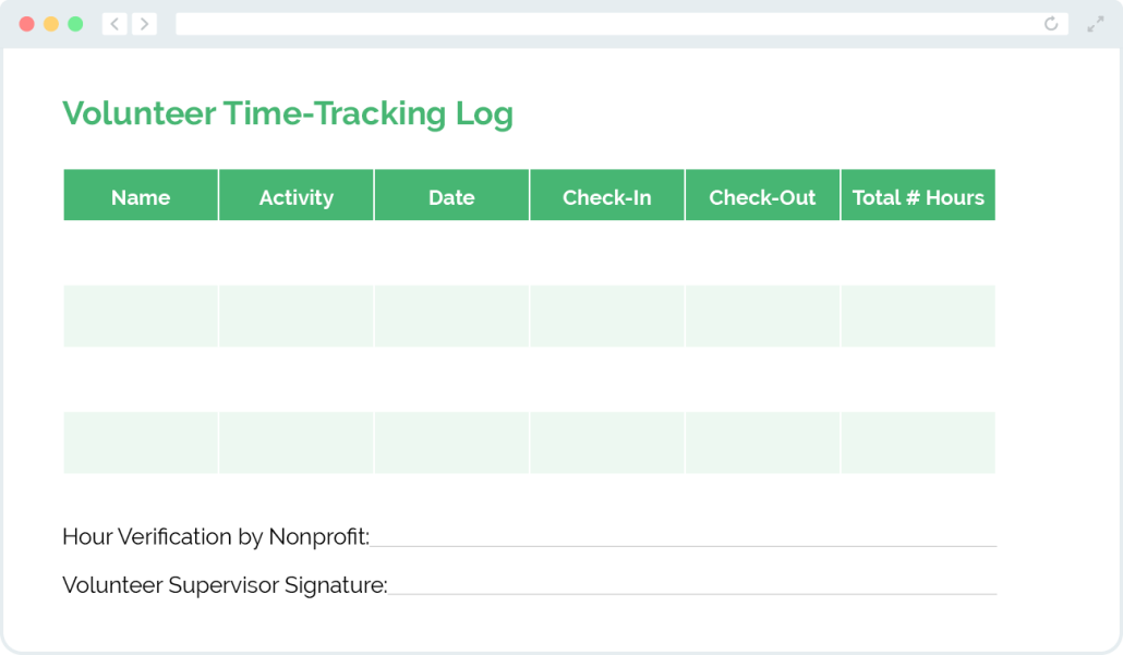 Time-tracking tools are a key addition to any volunteer grant database