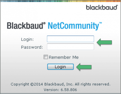 Sign In to Blackbaud NetCommunity to Add Matching Gifts