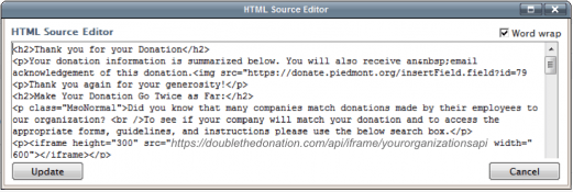 Use Double the Donation's