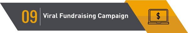 Viral media campaigns are a very effective online fundraising idea. 