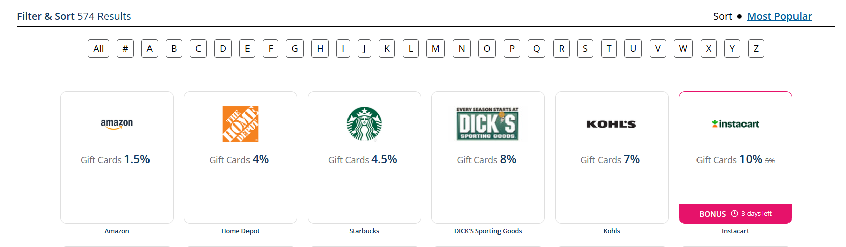 Online fundraising ideas - gift cards