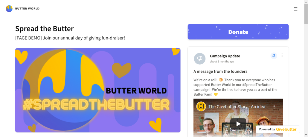 Givebutter is one of our favorite GoFundMe alternatives for nonprofits.