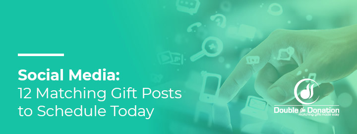 Learn how to use social media to promote matching gifts today.
