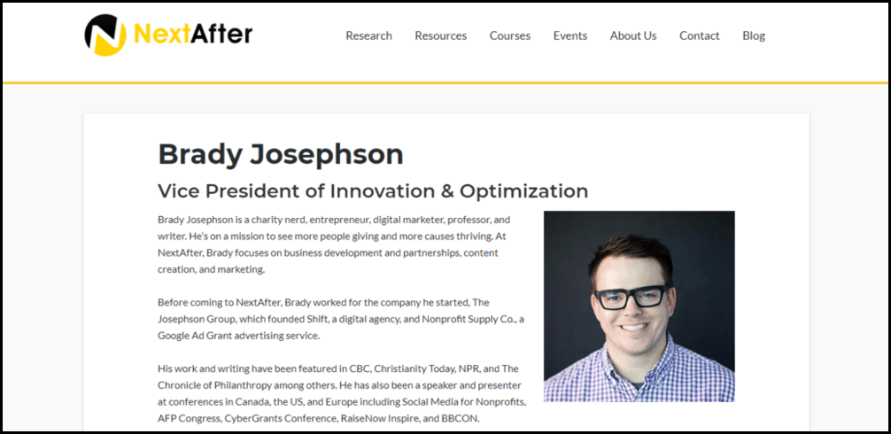 Brady Josephson is a results-oriented, driven marketer and fundraising consultant.