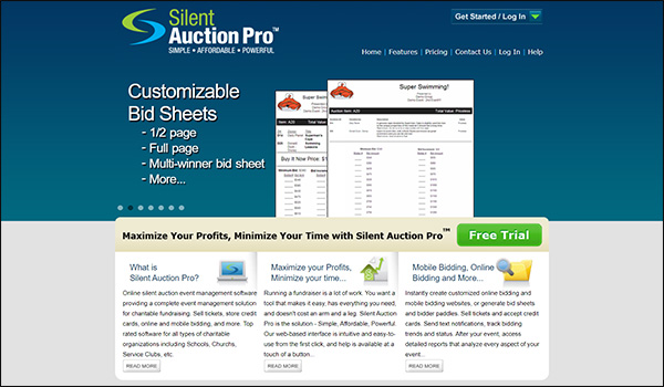 Explore Silent Auction Pro's website to learn more about their charity auction fundraising tools.