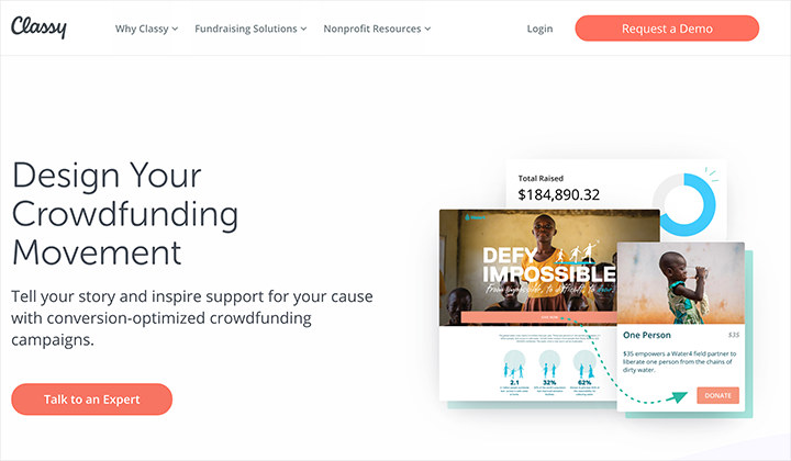 Learn more about Classy, one of the crowdfunding platforms for nonprofits.