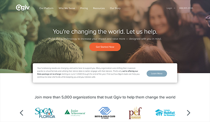 Learn more about Qgiv, one of the crowdfunding platforms for nonprofits.