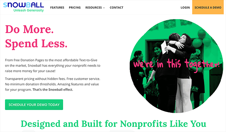 Learn more about Snowball, one of the crowdfunding platforms for nonprofits.
