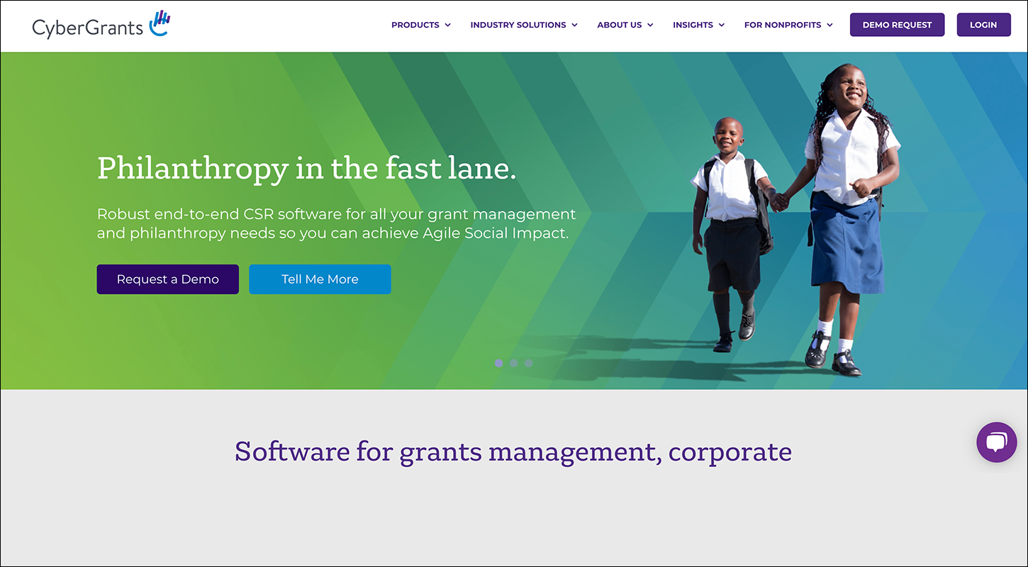 Here's a glimpse of CyberGrants' employee giving and grant management tools.