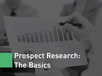 Learn the basics of prospect research.