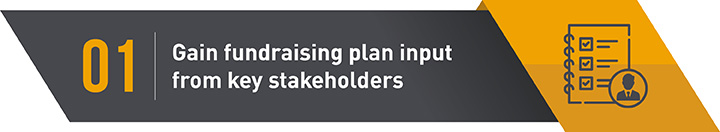 You can improve your fundraising plan by gaining input from key stakeholders.