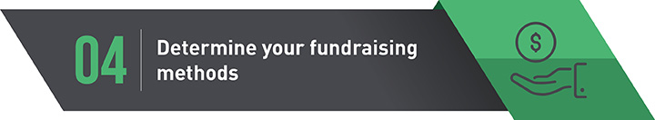 You can improve your fundraising plan by determining your fundraising methods.