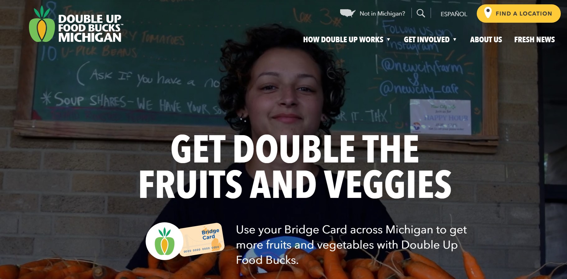 Double Up Food Bucks has one of our favorite nonprofit websites.