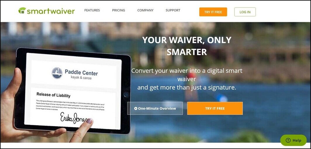 Here's a look at Smartwaiver, our favorite fraternity management software for waivers.