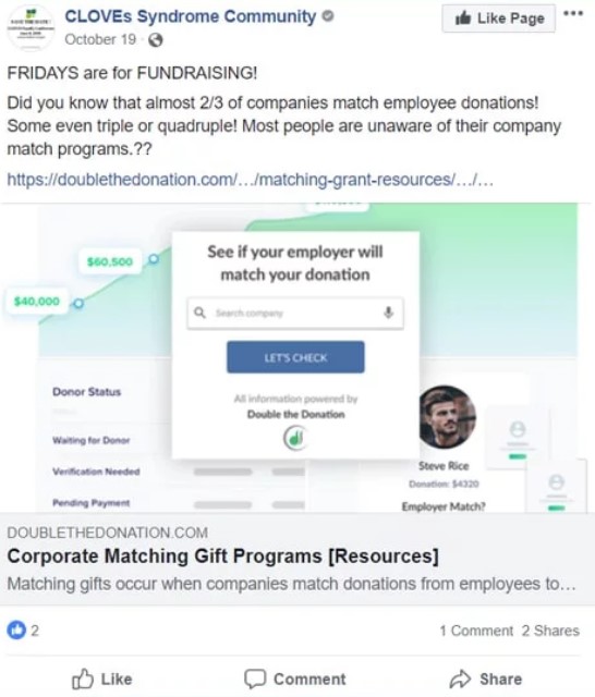 Marketing matching gifts in your digital communications with social media