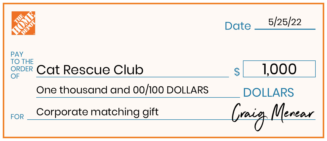 Here's what match disbursement can look like in the matching gift process.
