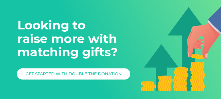 Raise more with matching gift upsells through Double the Donation.