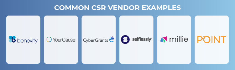 Here are a few examples of software to prioritize for your nonprofit CSR platform registrations.