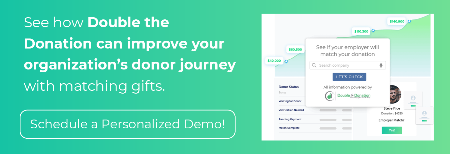 See how 360MatchPro can improve the donor journey with matching gifts!