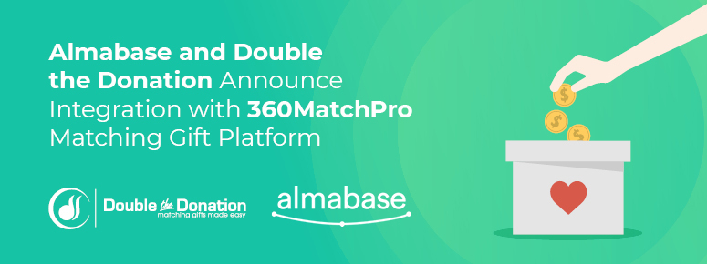 Almabase and Double the Donation Announce Integration with 360MatchPro Matching Gift Platform