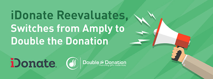 iDonate switched matching gift providers from Amply to Double the Donation.