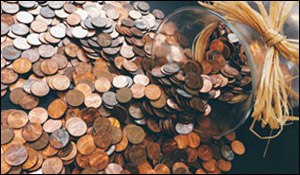 A penny war is a top elementary school fundraising idea.