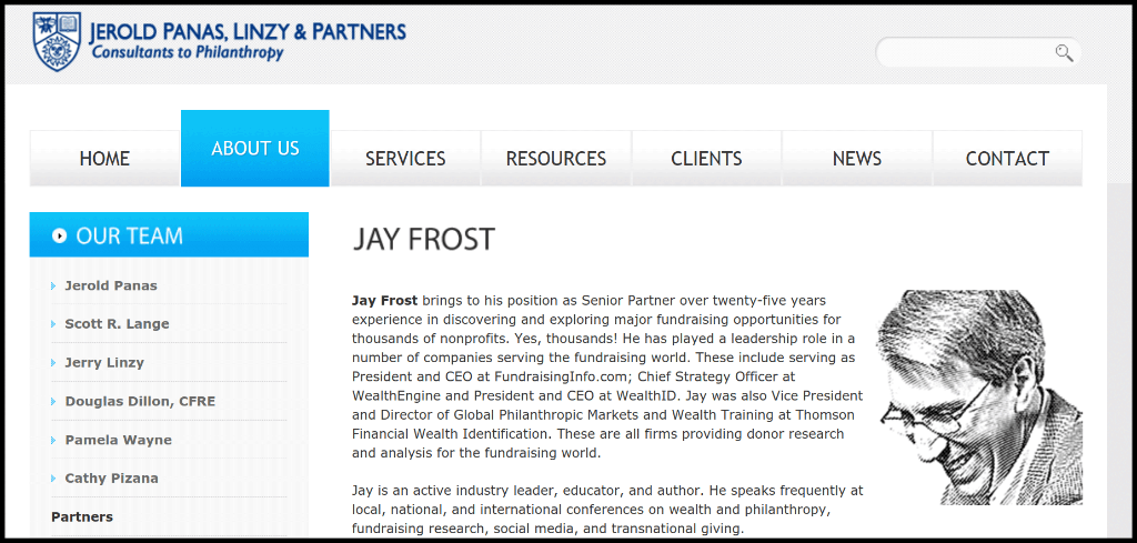 Jay Frost is a fundraising consultant with years of experience helping organizations succeed.