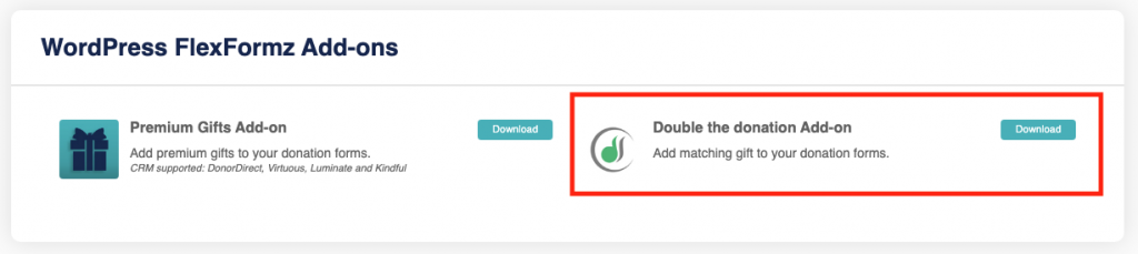 FlexFormz - Double the Donation plugin