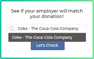 Step 2 for a matching gift program is to search for your employer.