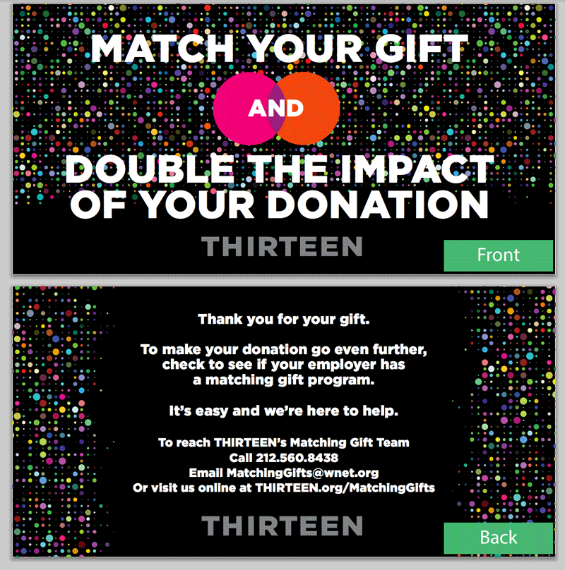 Matching gift fundraising letters