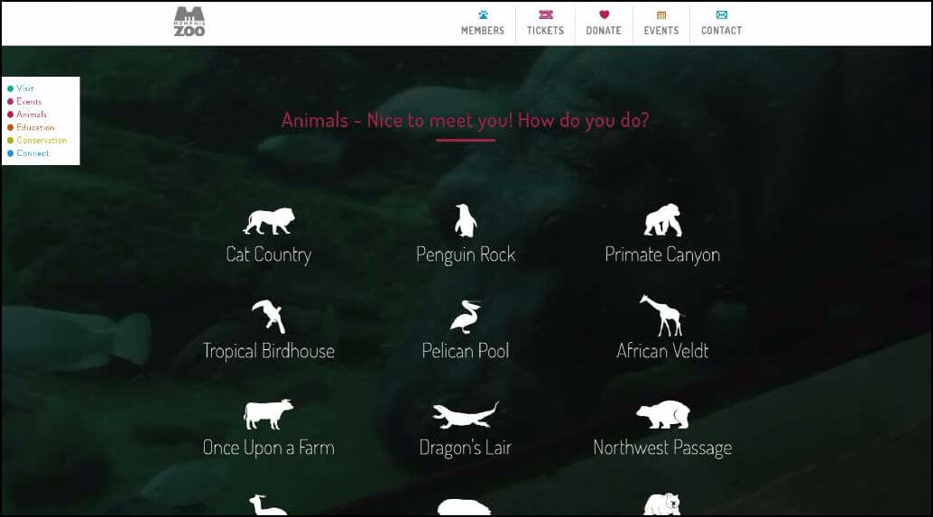 Discover why we think Memphis Zoo is a wonderfully designed nonprofit website.