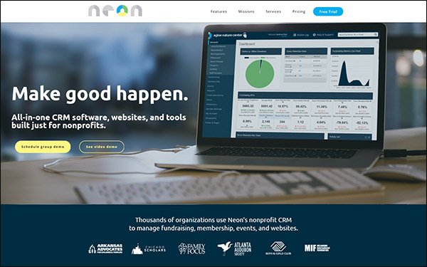 Check out NeonCRM's all-in-one donor management software.