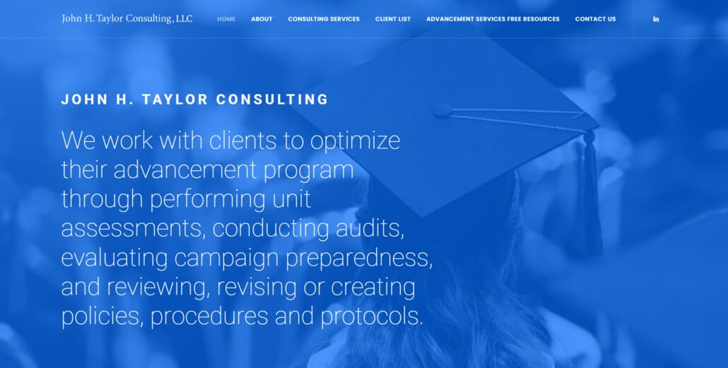 Turn to John Taylor's nonprofit consulting firm for help with the operational aspects of development and advancement.