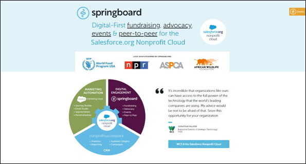 Demo Springboard to get an inside look at this Salesforce app for nonprofits.