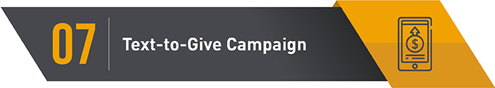 Holding a text-to-give campaign is an excellent online fundraising idea.