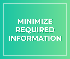 Don't request too much information on your online fundraising page.