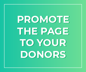 Once your online fundraising page is up, share it with donors.