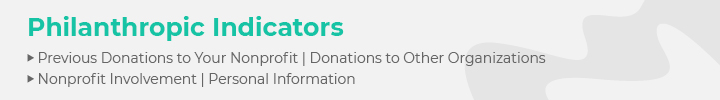 Philanthropic indicators are key to performing prospect research.