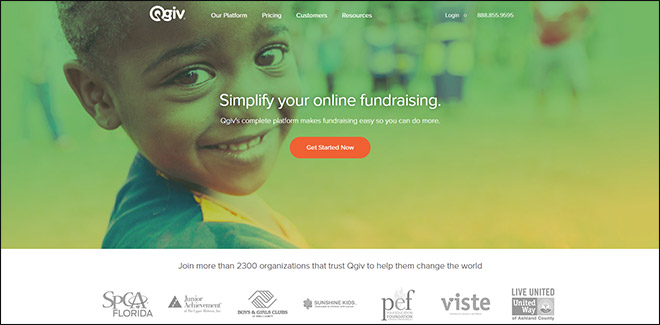 Qgiv's text-to-give tool integrates seamlessly with their online giving suite.