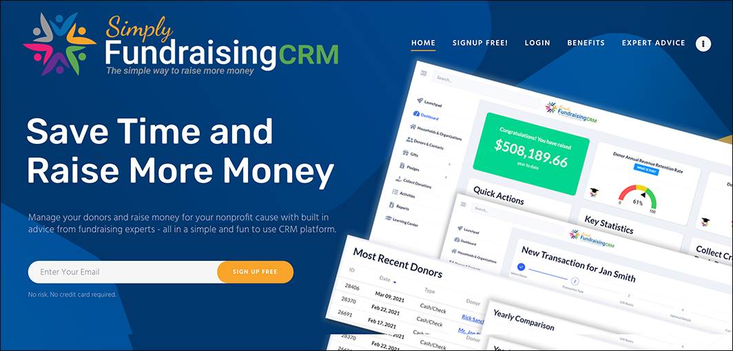 Take a look at SimplyFundraisingCRM's nonprofit CRM.