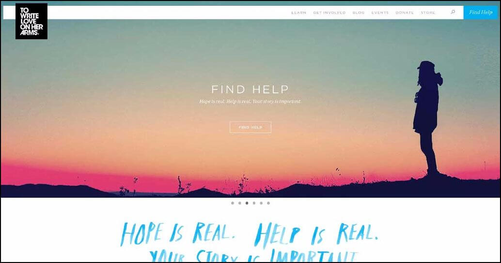 See why To Write Love on Her Arms made our list of top nonprofit websites.