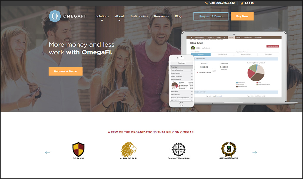 OmegaFi is a great membership management software for Greek organizations.