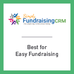 SimplyFundraisingCRM is our favorite donor management software solution for easy fundraising.