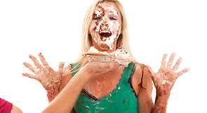 A pie throwing contest is a fundraising idea that will help you meet your fundraising goals.