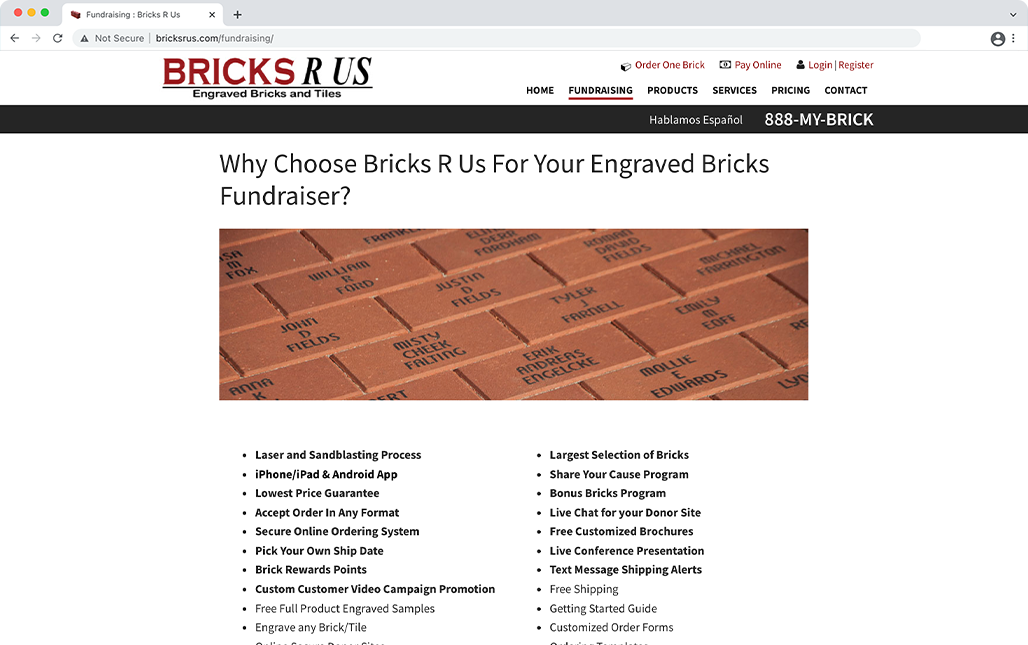 Engraved bricks are an excellent fundraising product you can use in conjunction with the grand opening of a new building or facility.