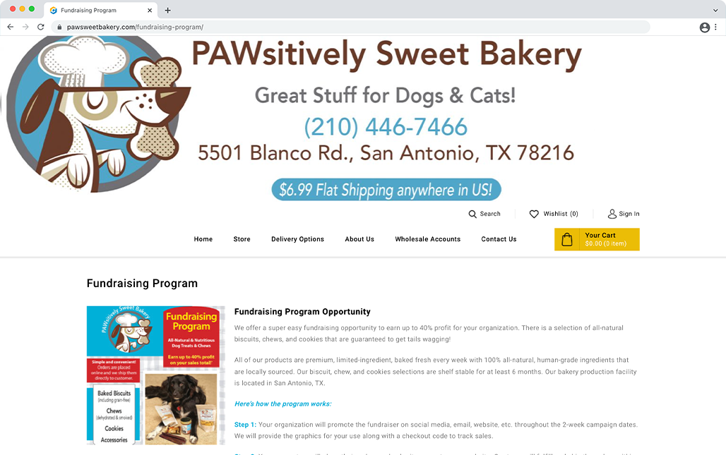 Dog treats are a popular fundraising product for dog lovers and friends of dog lovers!