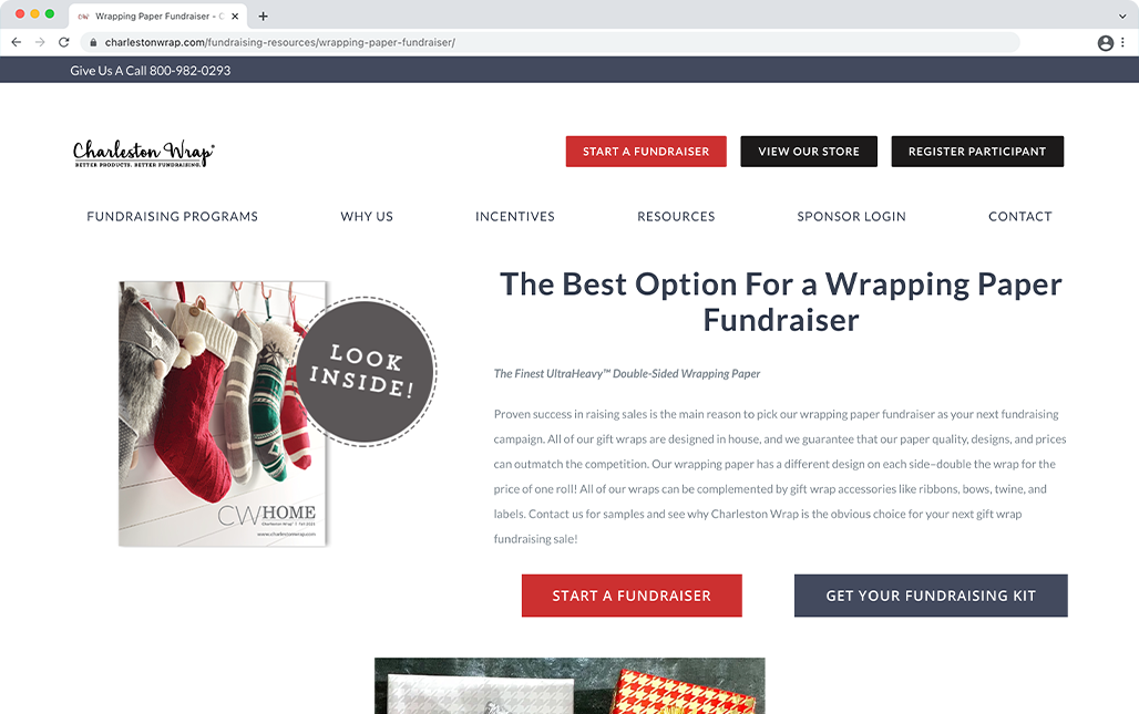 Try selling wrapping paper for your next product fundraiser.