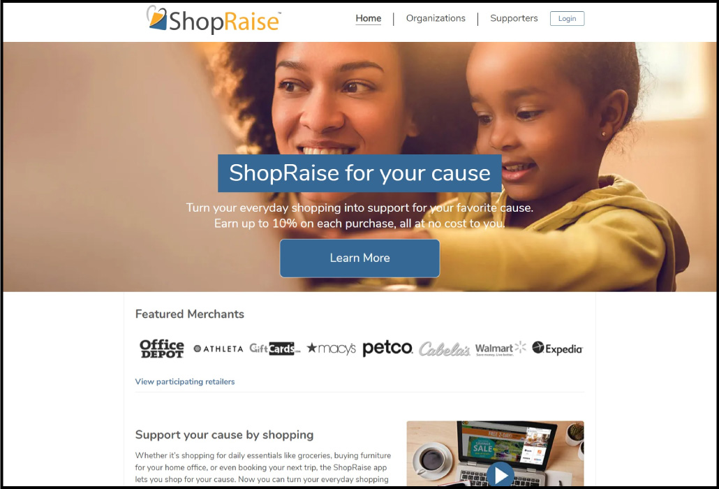 Explore nonprofit shopping fundraisers with ShopRaise.