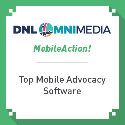The MobileAction! app from DNL OmniMedia is one of the top advocacy software solutions for nonprofits.