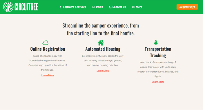 CircuiTree's centralized database make it a great group management software for camps.